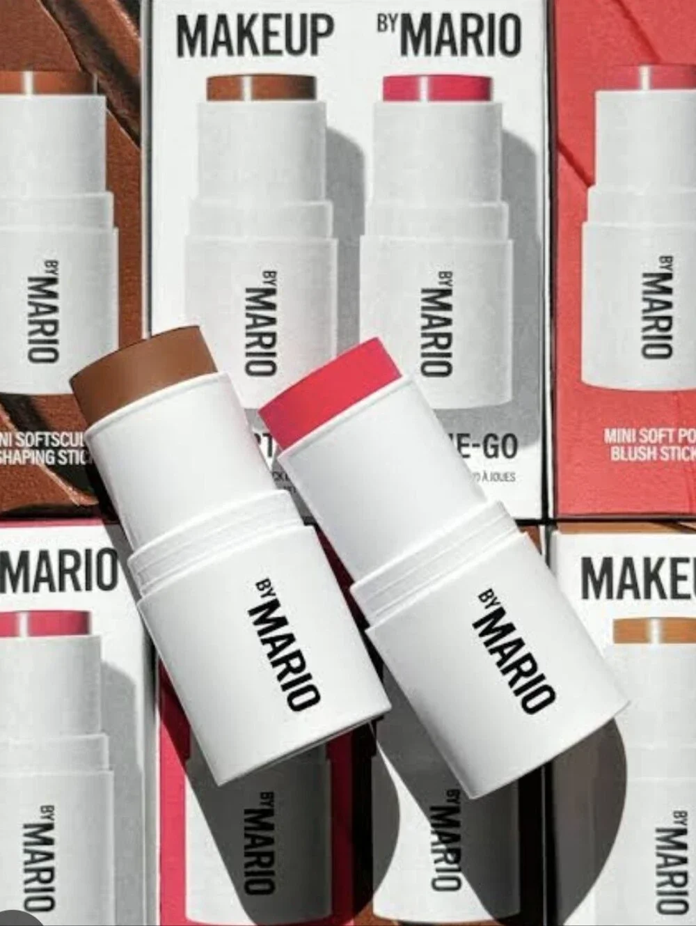 ❇️🧚‍♀️Makeup By Mario Contour & Blush Stick Duo DARK & RASPBERRY NWT